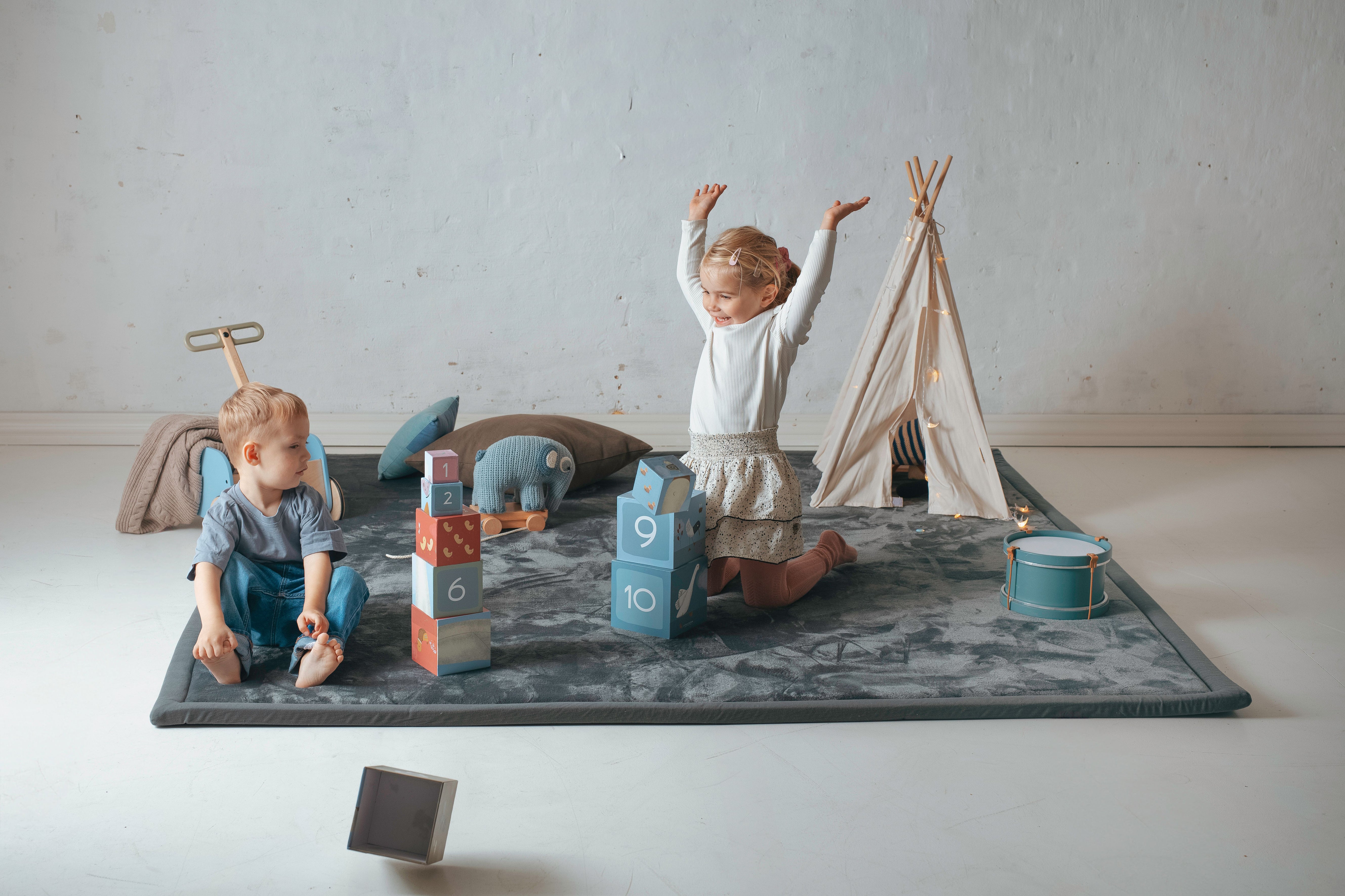 Vetus tæppe Mørkegrå