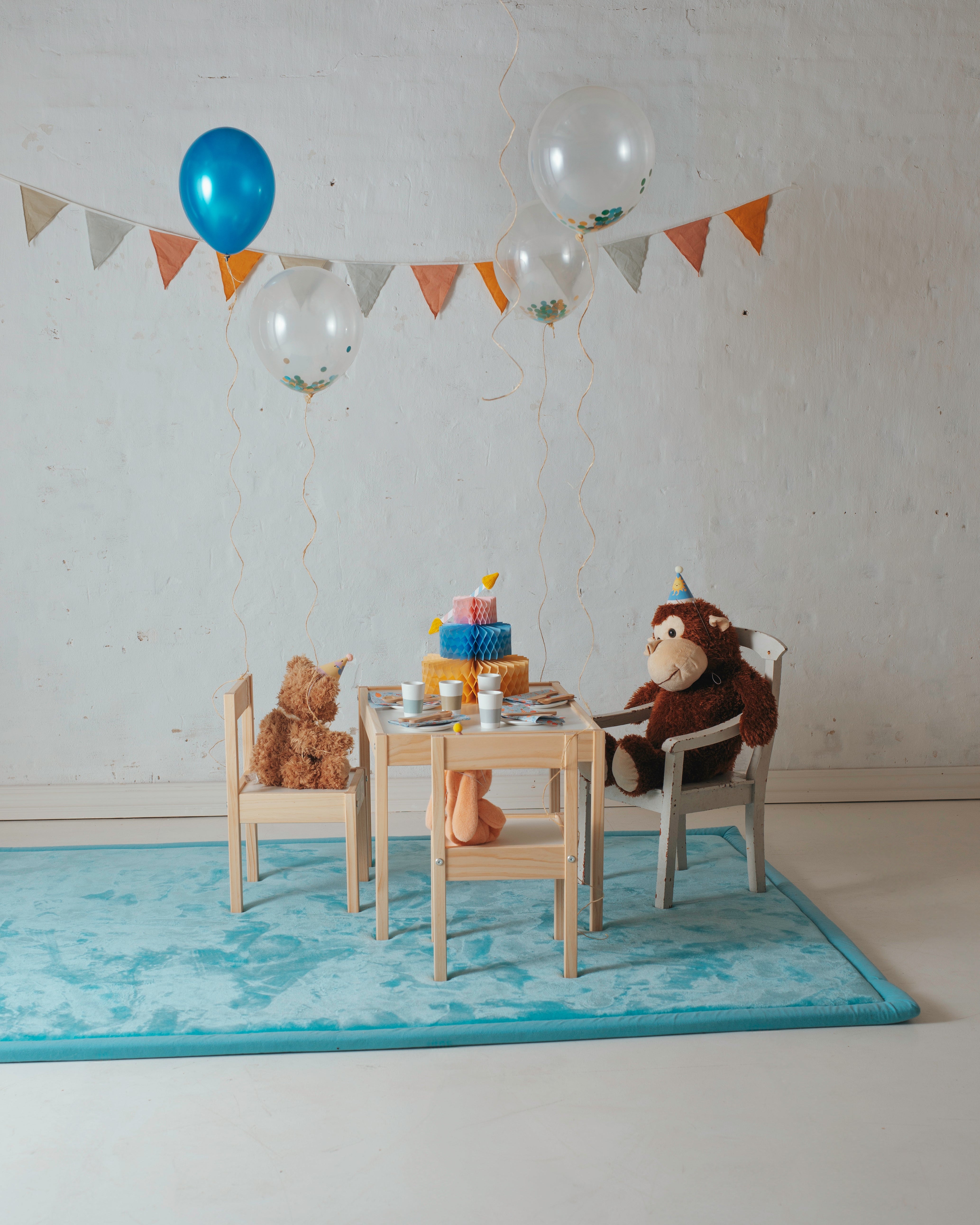 Vetus tæppe Lyseblå