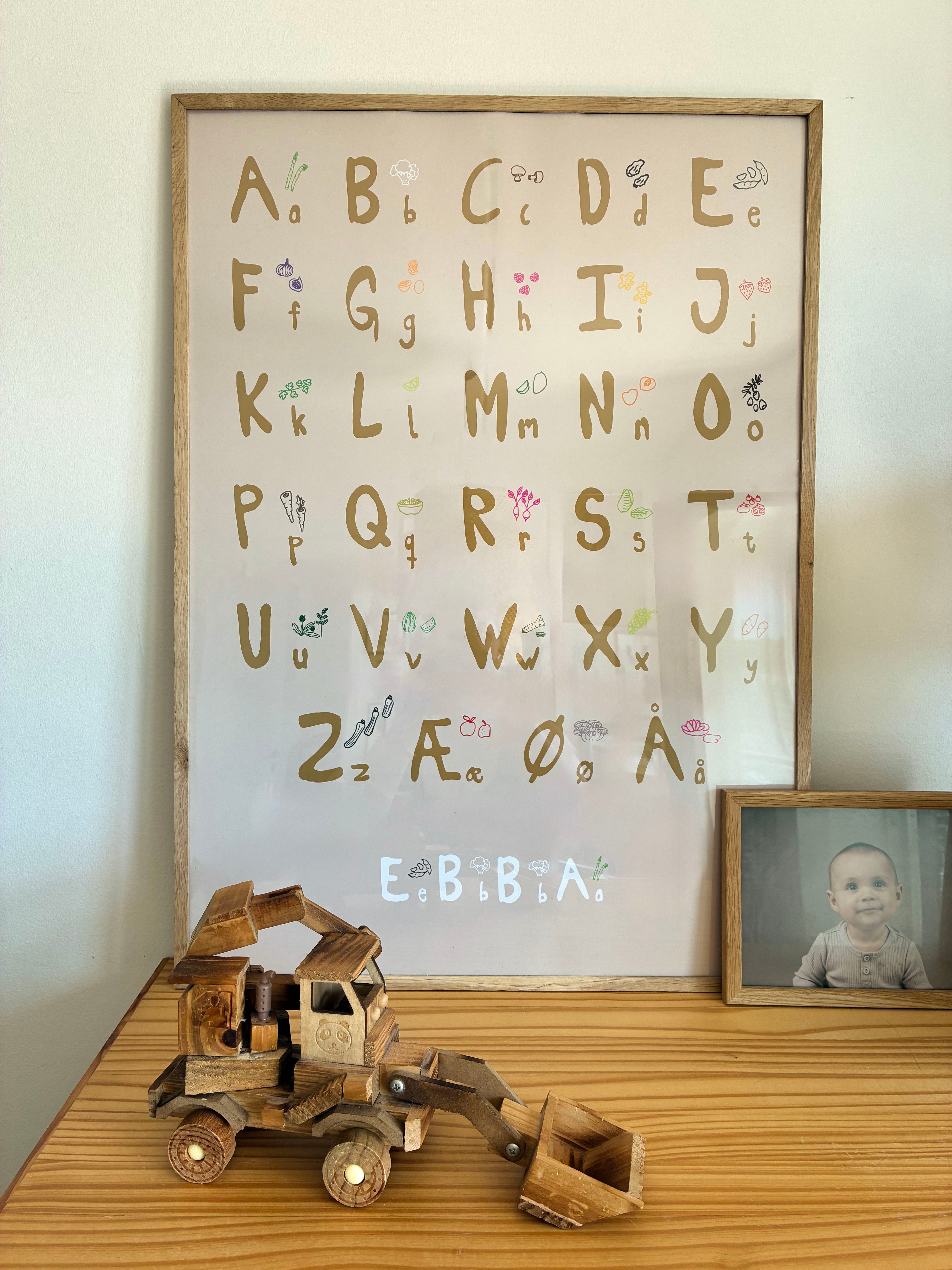 ABC Kærlighed - Beige - med navn